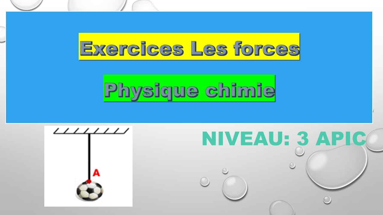 Exercices sur la force suite 3AC