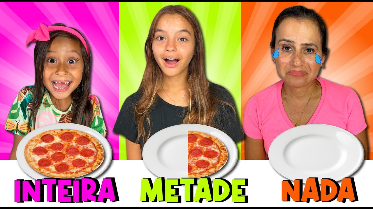 DESAFIO INTEIRO vs METADE vs NADA!! @mundodavivioficial