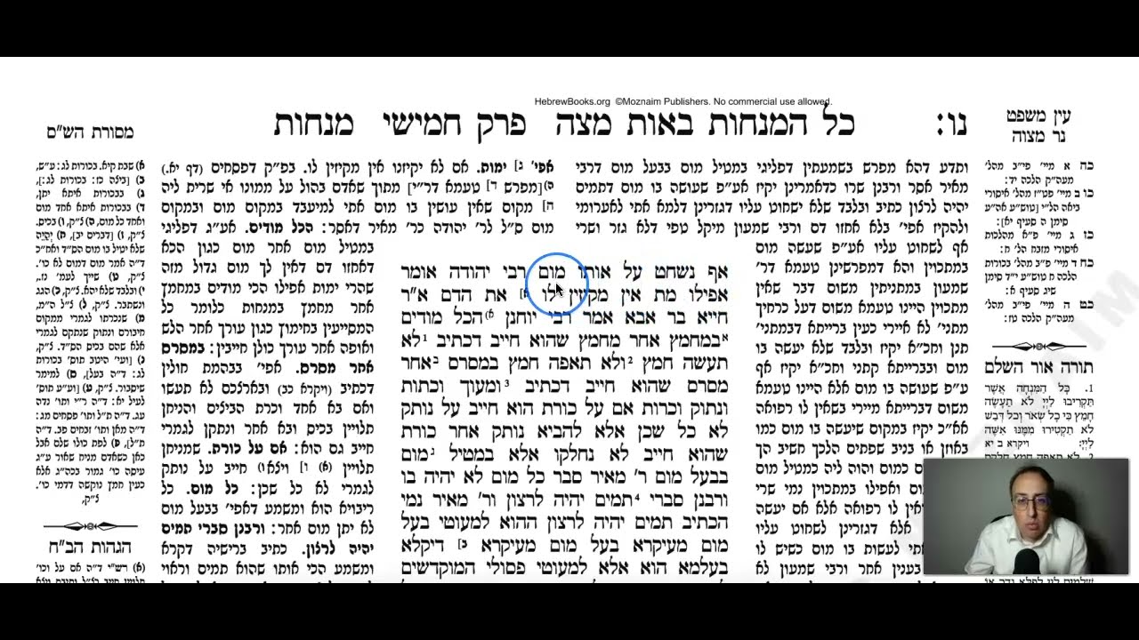Menachos Daf 56b Daf Yomi Gemara (Talmud) Meseches Menachos Mesechet Menachot Masechet Menahot 