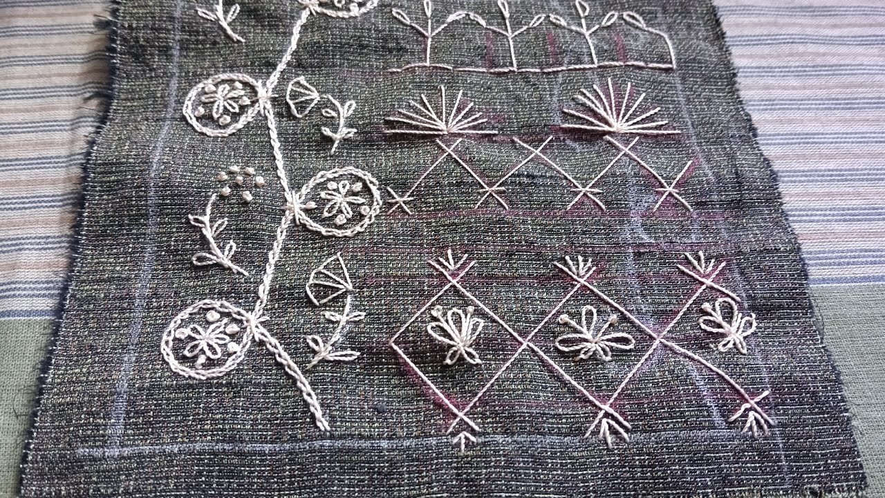 How l set up my hands embroidery sample book 4 Page 8.