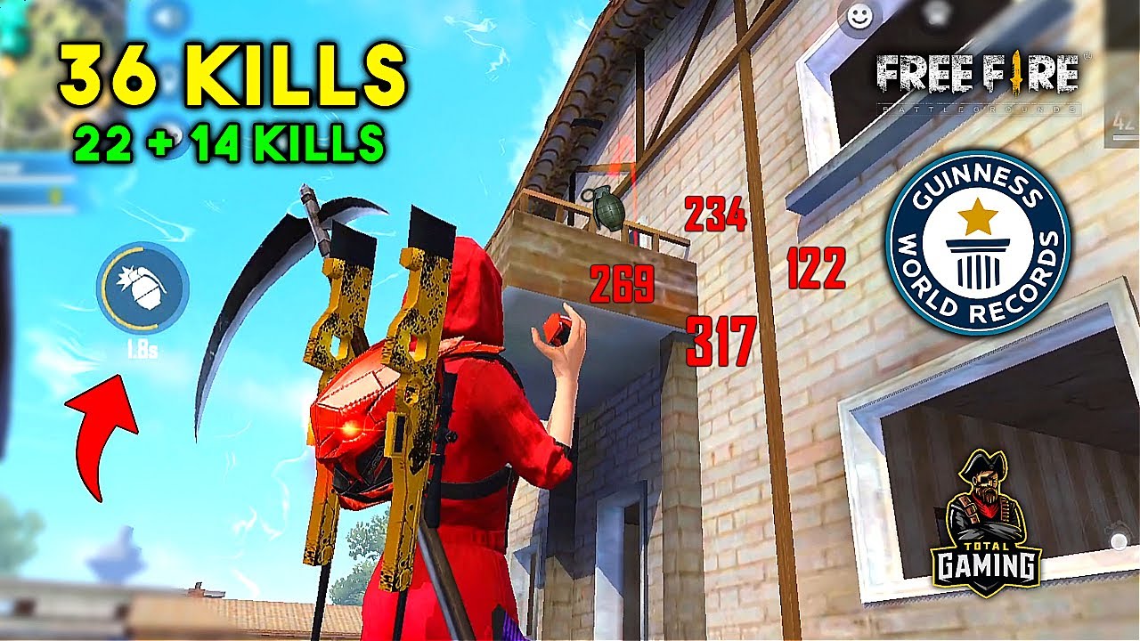 World Record? 36 Kills in Duo vs Squad Must Watch Gameplay - Garena Free Fire