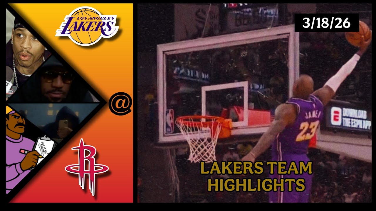 Lakers Team Highlights @ Rockets reaction W/ Coaches Den