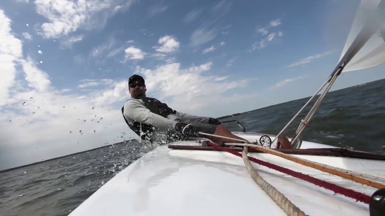 Force 5 Sailing in 20 knots of wind, Small boat racing, Mavic mini, A WASZP, sunfish sailing.