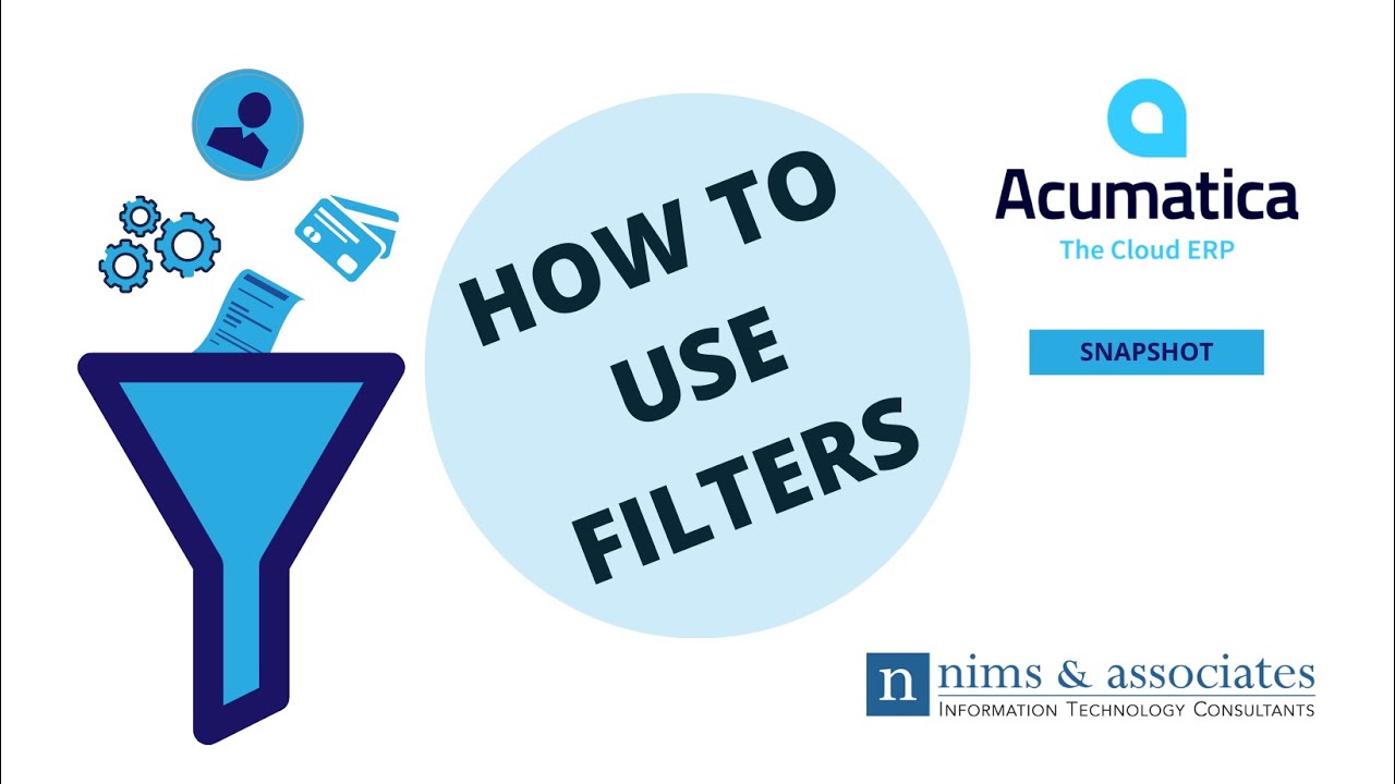 Acumatica Cloud ERP - Filters