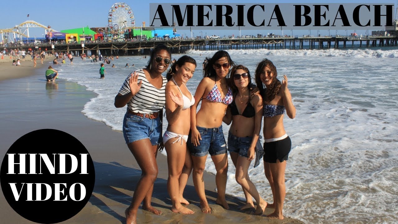 AMERICA BEACH IN HINDI / Santa Monica Beach Vlog/ देखो अमेरिका का बीच