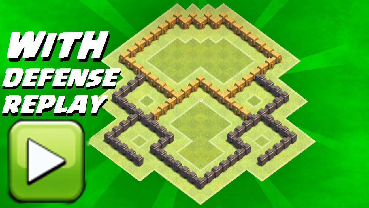 Clash of Clans - TH5 farming base With Defense Replays (TOWN HALL 5)