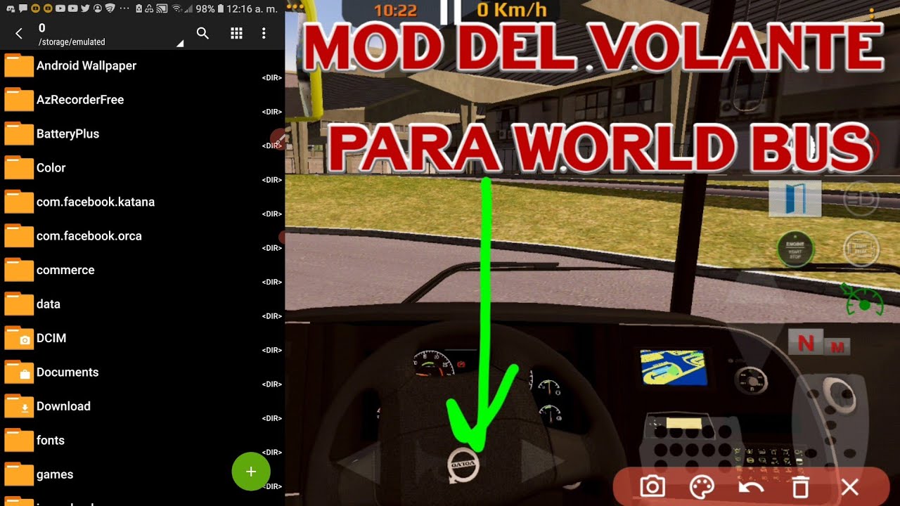 CÓMO PONER EL MOD DEL VOLANTE//WORLD BUS DRIVING SIMULATOR