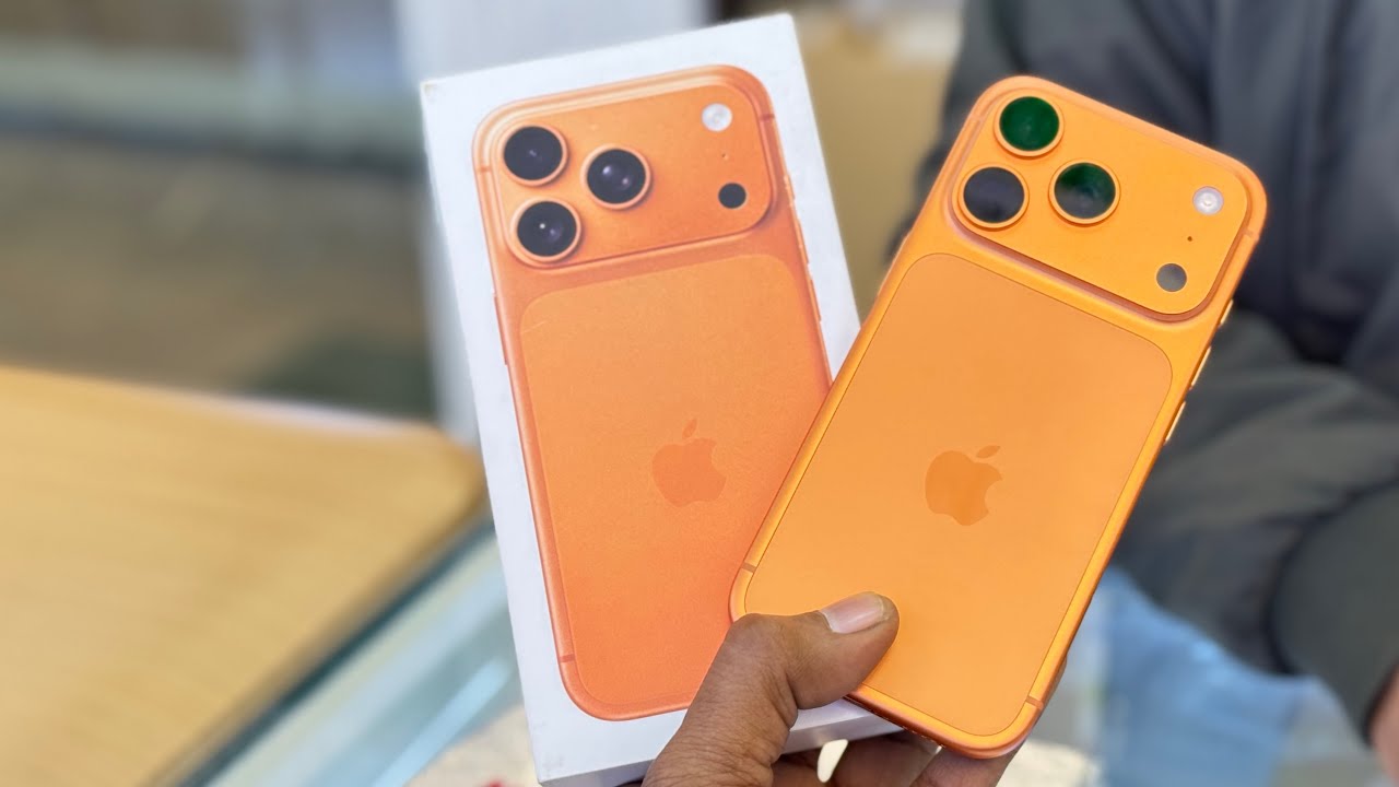 iPhone 17 Pro Cosmic Orange colour Unboxing #viralvideo #trendingvideo #apple #mobileviews878