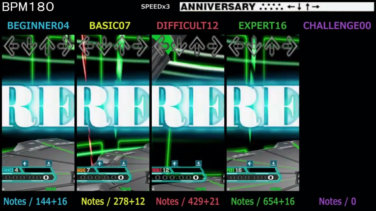 DDR / ANNIVERSARY ∴∵∴ ←↓↑→ - SINGLE (DanceDanceRevolution A)