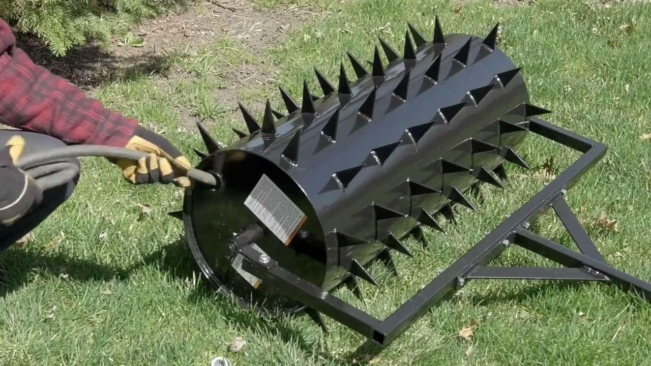Strongway Drum Spike Lawn Aerator | 36 In. W | 78 Spikes | 49173.STR | Features