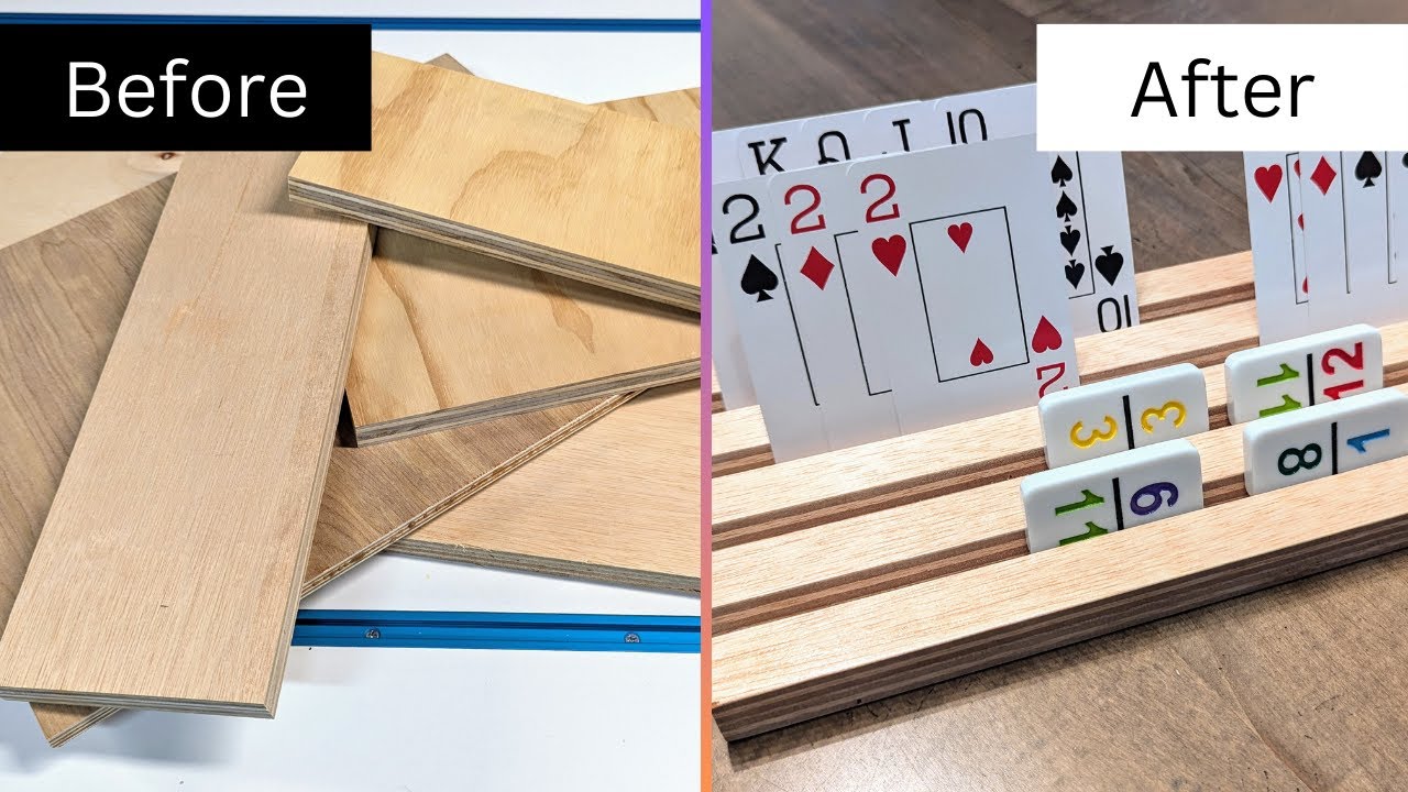 DIY Domino and Card Trays from Scrap Wood