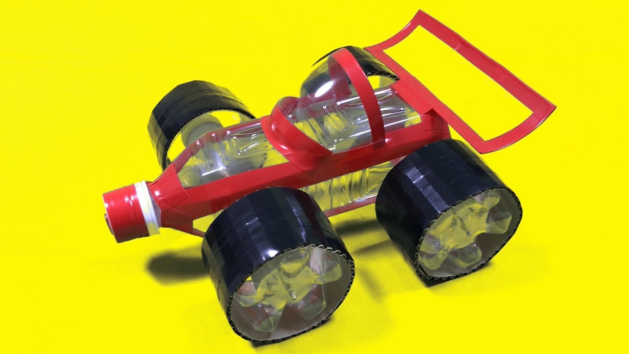 【工作】ゴムで動くペットボトルの車 | DIY How To Make a Rubber Band Powered Car