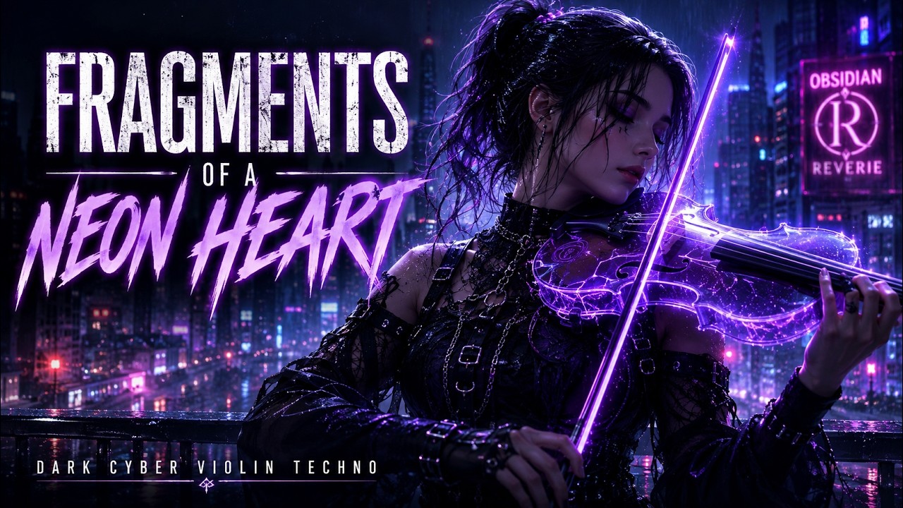 Fragments Of A Neon Heart 🌙 Dark Cyber Violin Techno | Obsidian Reverie