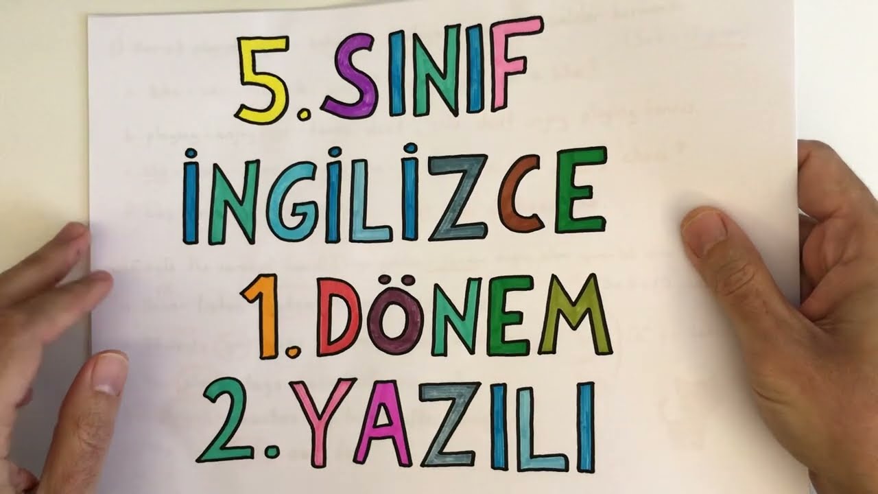 5. Sınıf İngilizce 1. Dönem 2. Yazılı (puanlı yeni)