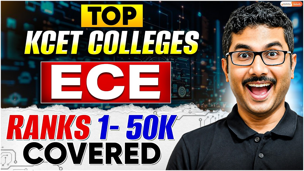 🚀 Top KCET 2026 ECE Colleges | Rank 1&ndash;50K | Counselling Guide | Soumik Sir
