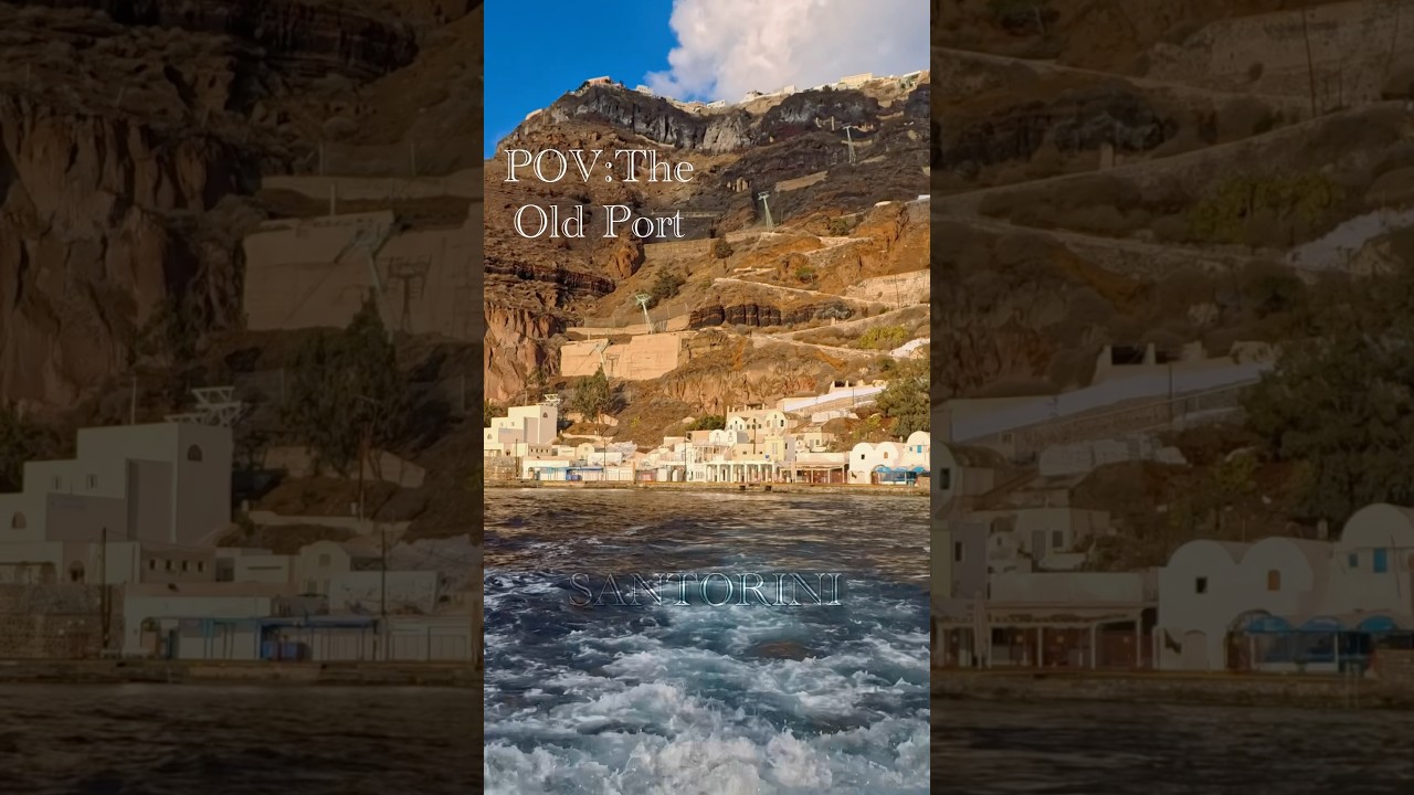 The Old Port of Santorini in winter! #santorini #travel #greece #cruiseship #cinematic