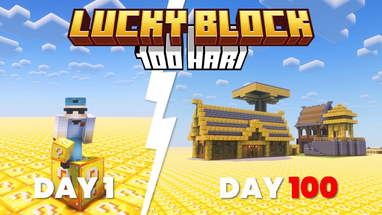100 Hari Minecraft tapi LUCKY BLOCK Only !!