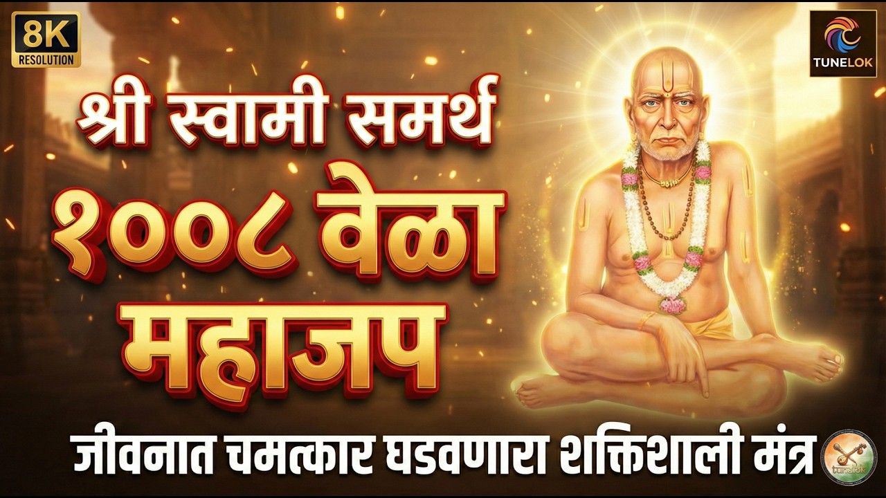 Shree Swami Samarth 1008 Vela Jap | श्री स्वामी समर्थ महाजप | Powerful Mantra 1008 Times