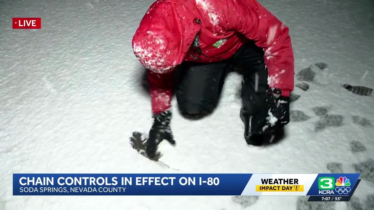 Snow begins to accumulate on Sierra roadways | Updates at 7 p.m. on Feb. 10
