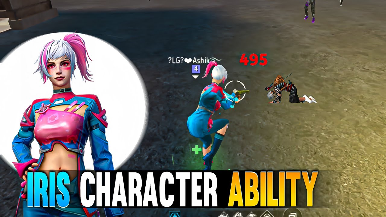 Iris Character Ability Test | How To Use Iris Character In Free Fire | ff iris character ability