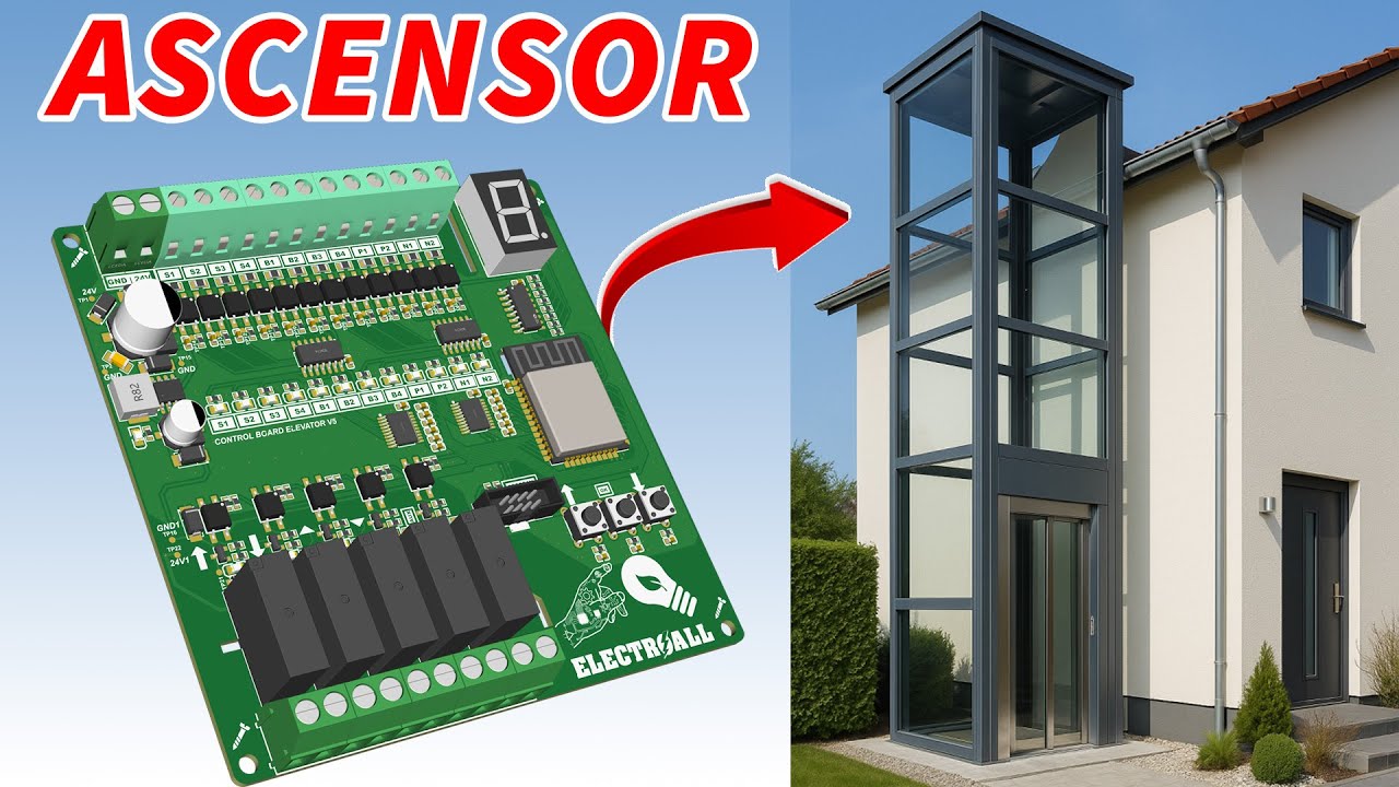 ESTA TARJETA con ESP32 es Capaz de CONTROLAR ASCENSORES REALES