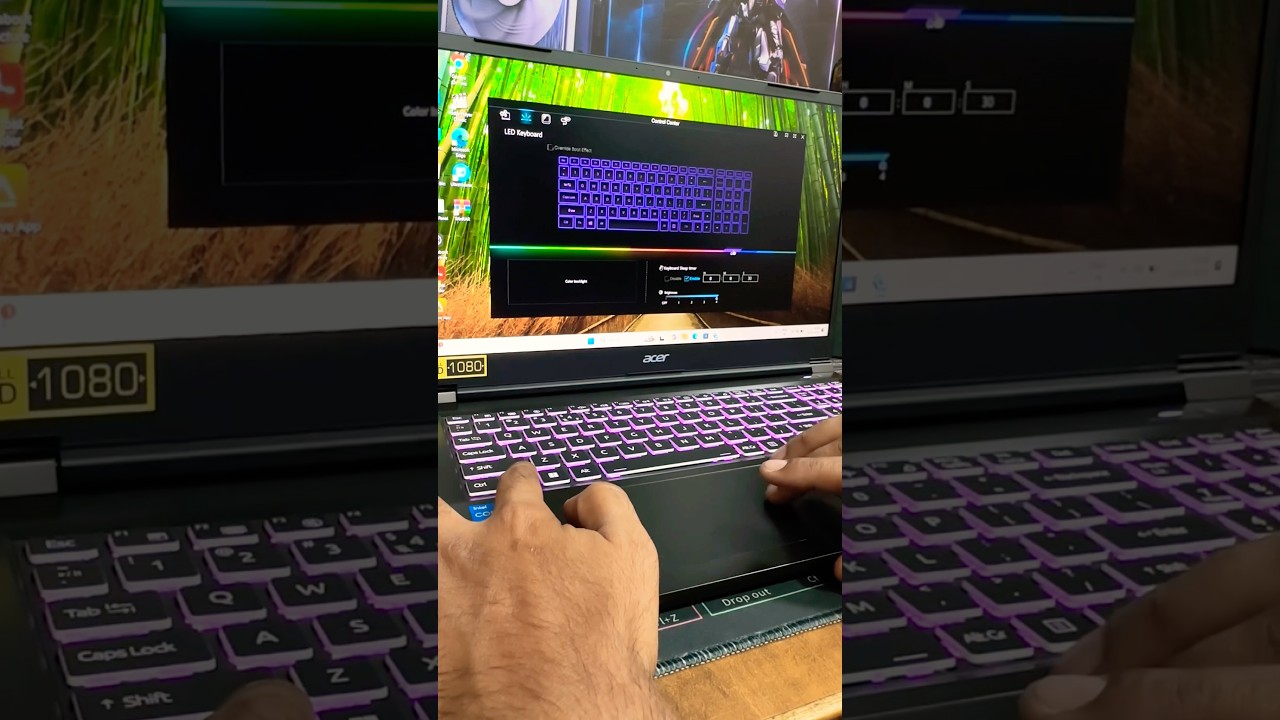 Acer Aspire 7 RGB keyboard light #gaming #laptop #gaminglaptop #acer #acergaming #youtubeshorts