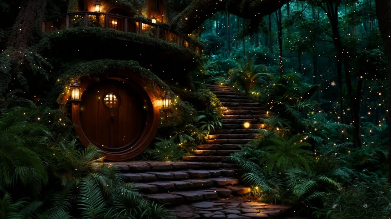 ✨🌲 Mystic Treehouse Haven | DEEP SLEEP 😴 Firefly Forest & Cozy Lantern Night Ambience (No Ads)