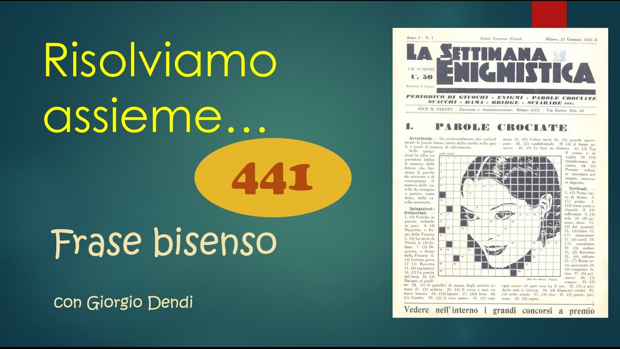 Risolviamo con Filippo una FRASE BISENSO?