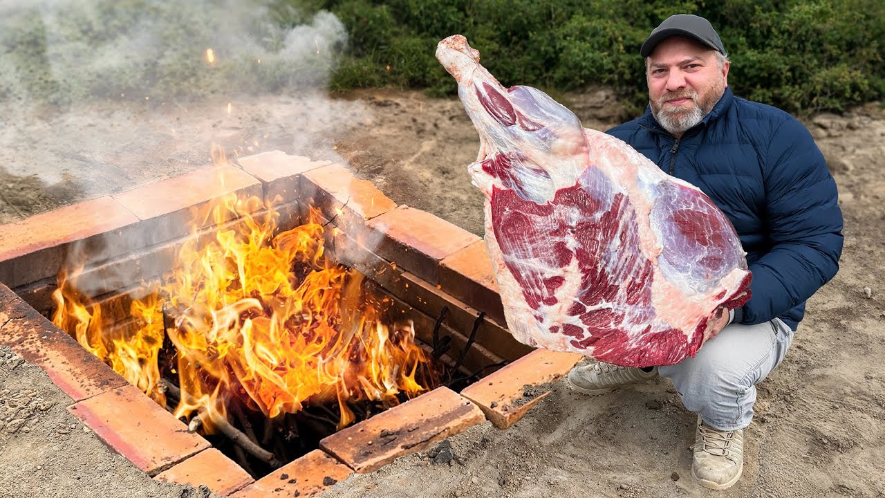 I Buried a Giant Beef Slab in Dirt… The Most INSANE Holiday Feast! 🥩