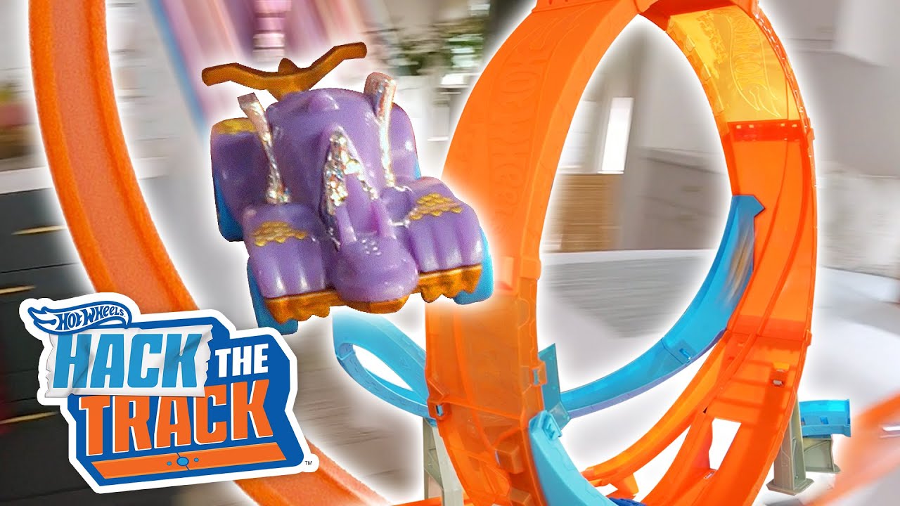 The MASSIVE LOOP MAYHEM DIY Challenge! 💥 | Hack the Track | Hot Wheels