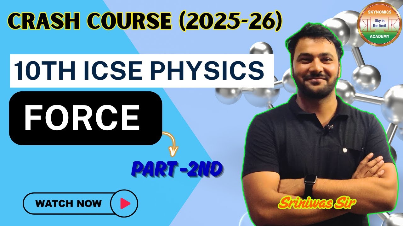 10TH ICSE | PHYSICS | FORCE -2 | EXPLANATION | BY SRI NIVAS SIR |