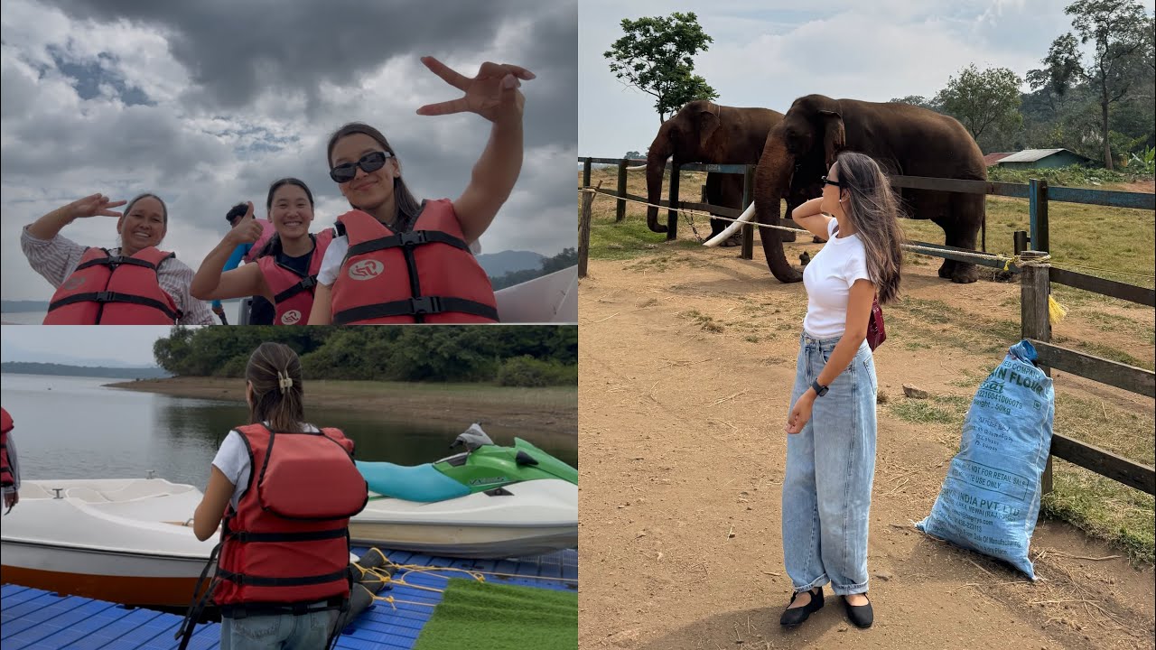 Spent a day at Harangi Elephant Camp 🐘🛶🌳