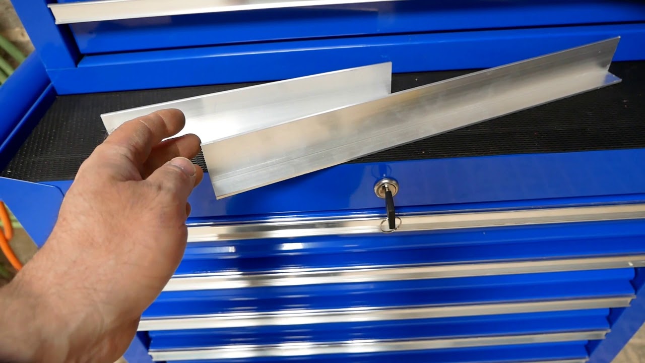 My solution for making tool chest drawer dividers using aluminium t-bar