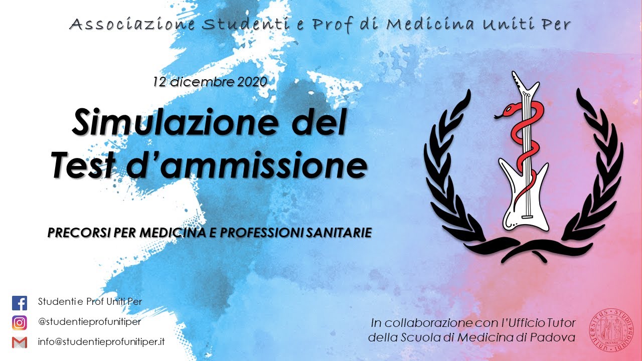 Correzione Simulazione dei Test d'Ammissione in Medicina e Professioni Sanitarie - 12 Dicembre 2020
