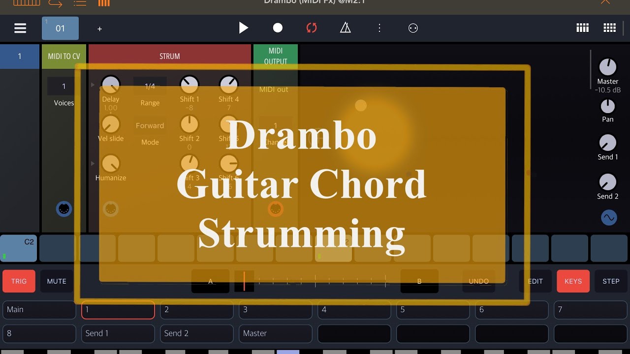 BeepStreet Drambo - Tutorial: Getting Started with Songs Part 46, Guitar Strumming