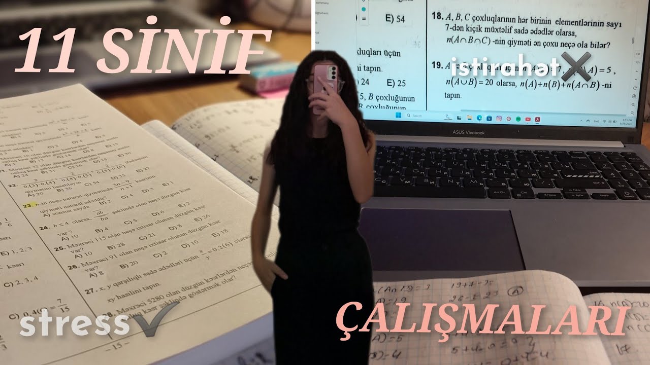 11 SİNİFİN İLK DƏRS VLOQU🏃🏻‍♀️/ABİTURİYENTLİK,MƏKTƏB,SON 5 AY/ Yagut Rzaeva