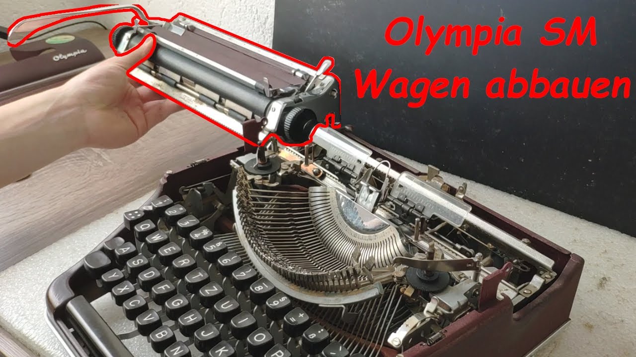 Olympia SM Wagen abbauen | Schreibmaschinen Wagen abbauen