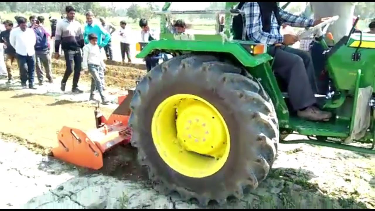 खेत की जुताई का नया यंत्र एक बार में कैसे खेत को तैयार कर देता है।New power harrow to prepare field