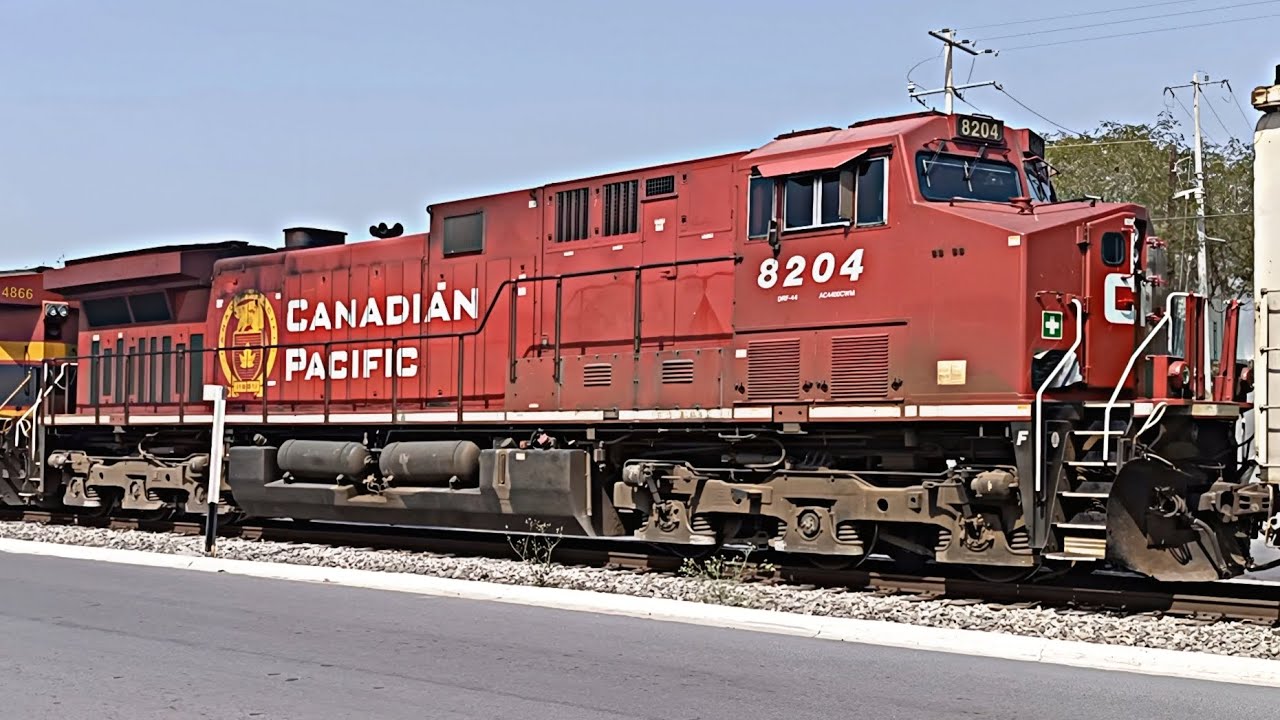 Locomotoras ES44AC KCS 4866, & Canadian Pacífic 8204 AC44C6M, 🚂🔥llevando pesado 273, Linea F 