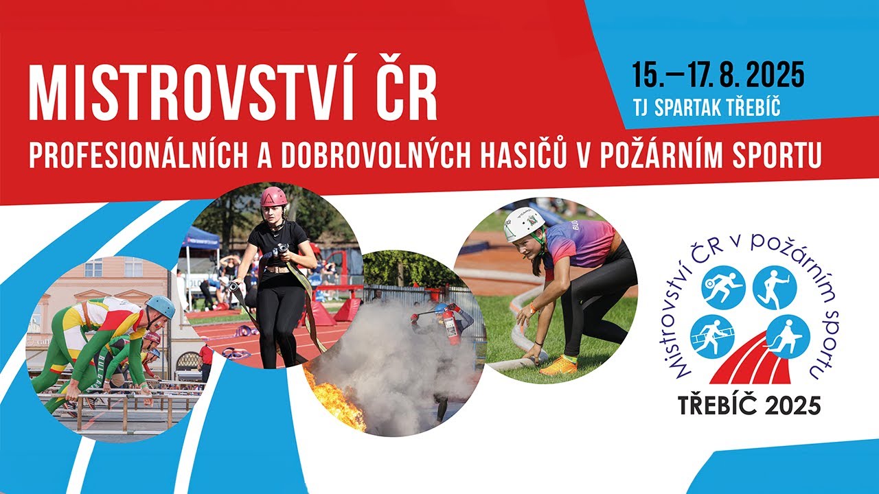 Mistrovství ČR v požárním sportu 2025 - Třebíč - Den 2. 100m MUŽI + Štafety
