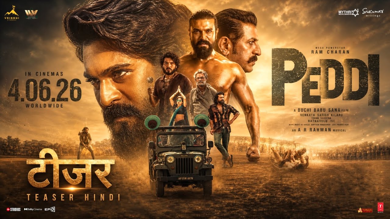 Peddi Teaser Hindi | Peddi Release Date | Ram Charan New Movie | South Movie New 2026 | Peddi Teaser