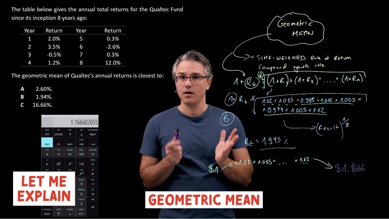 Geometric mean (for the @CFA Level 1 exam)