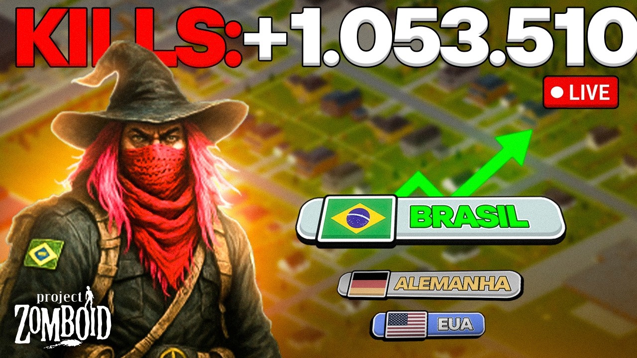 🔴 AO VIVO | 1.053.510 KILLS 8 anos de Sobrevivência | O MUNDIAL DE ZOMBOID 🇧🇷