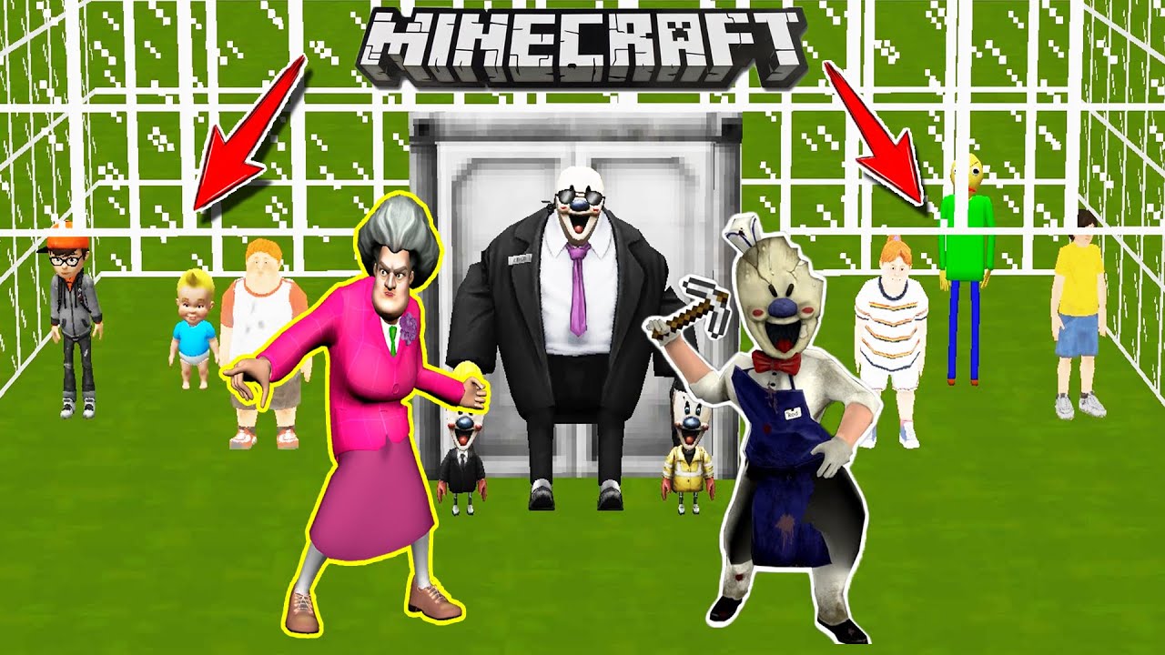 EFSANE PRO İŞ BAŞINDA SCARY TEACHER - DONDURMACI ROD HERKESİ KAÇIRDI 😲 Minecraft