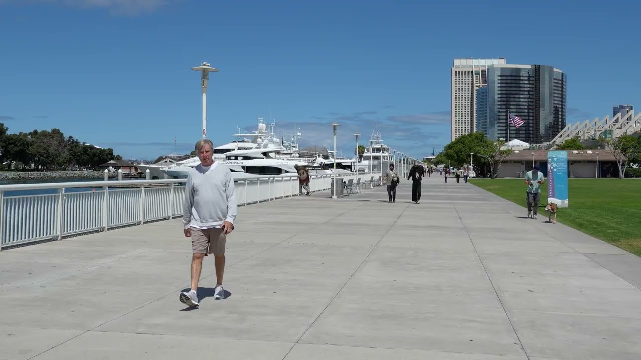 San Diego Bay Walk | Hilton Bayfront to Seaport Village 🇺🇸