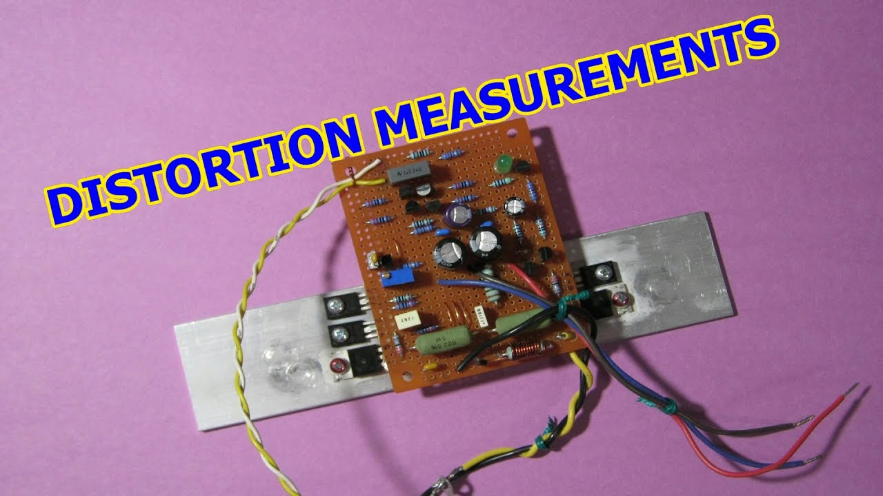 Discrete audio amplifer project PT20.1 distortion measurement