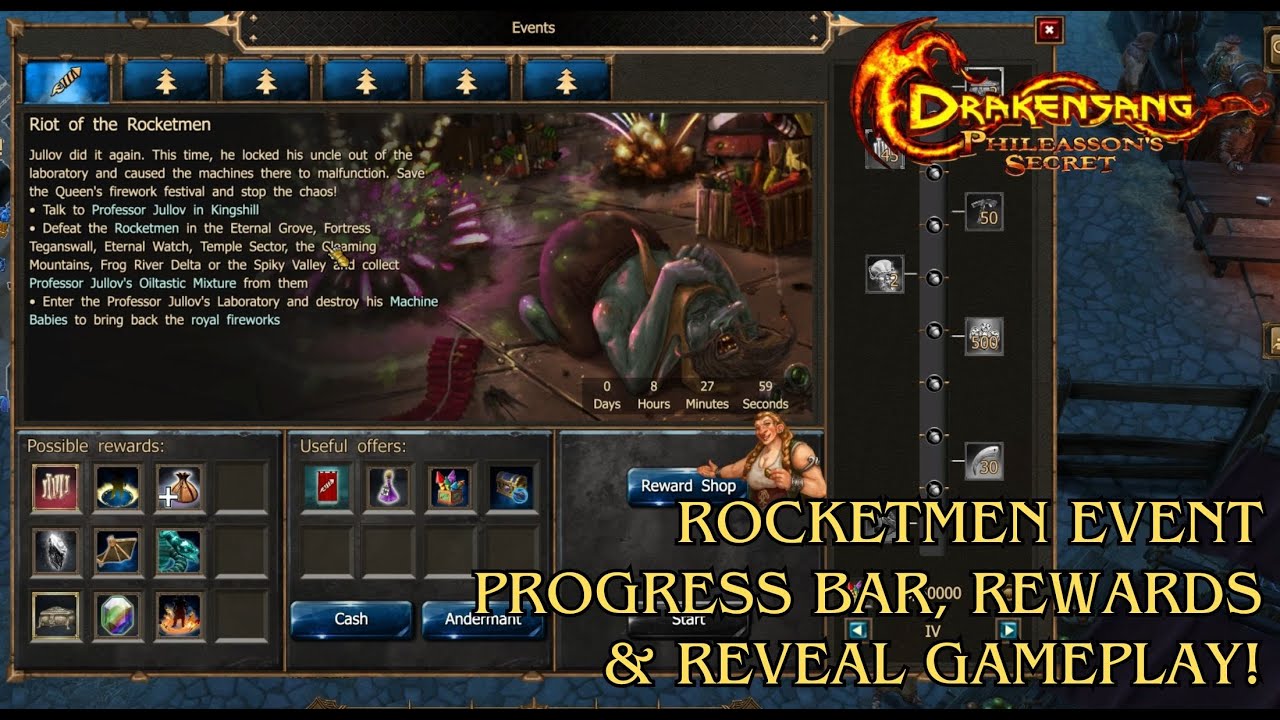 Drakensang Online - Rocketmen Event Progress Bar, Rewards & Reveal Gameplay! DSO