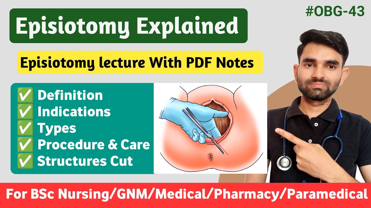 Episiotomy Lecture in Hindi | Types, Indications, Procedure, Structure Cut And Episiotomy Care
