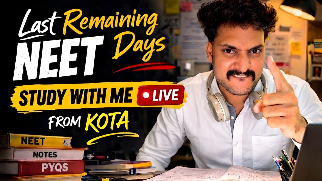 NEET 2026 – Study With Me LIVE | Kota