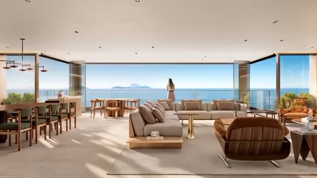 MAR DELFIM MOREIRA Apenas 7 apartamentos frontal mar de 4 suítes, 333m² e 3 vagas